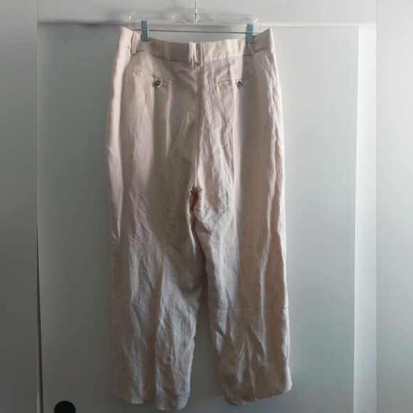 J.Crew Essential Pant linen & Cupro Beige New! Size 14 Beach Office Minimalist - Picture 5 of 5